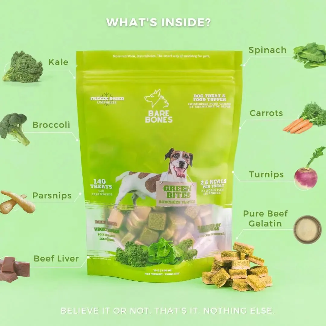 BARE BONE- GREEN BITS - LIVER TREATS