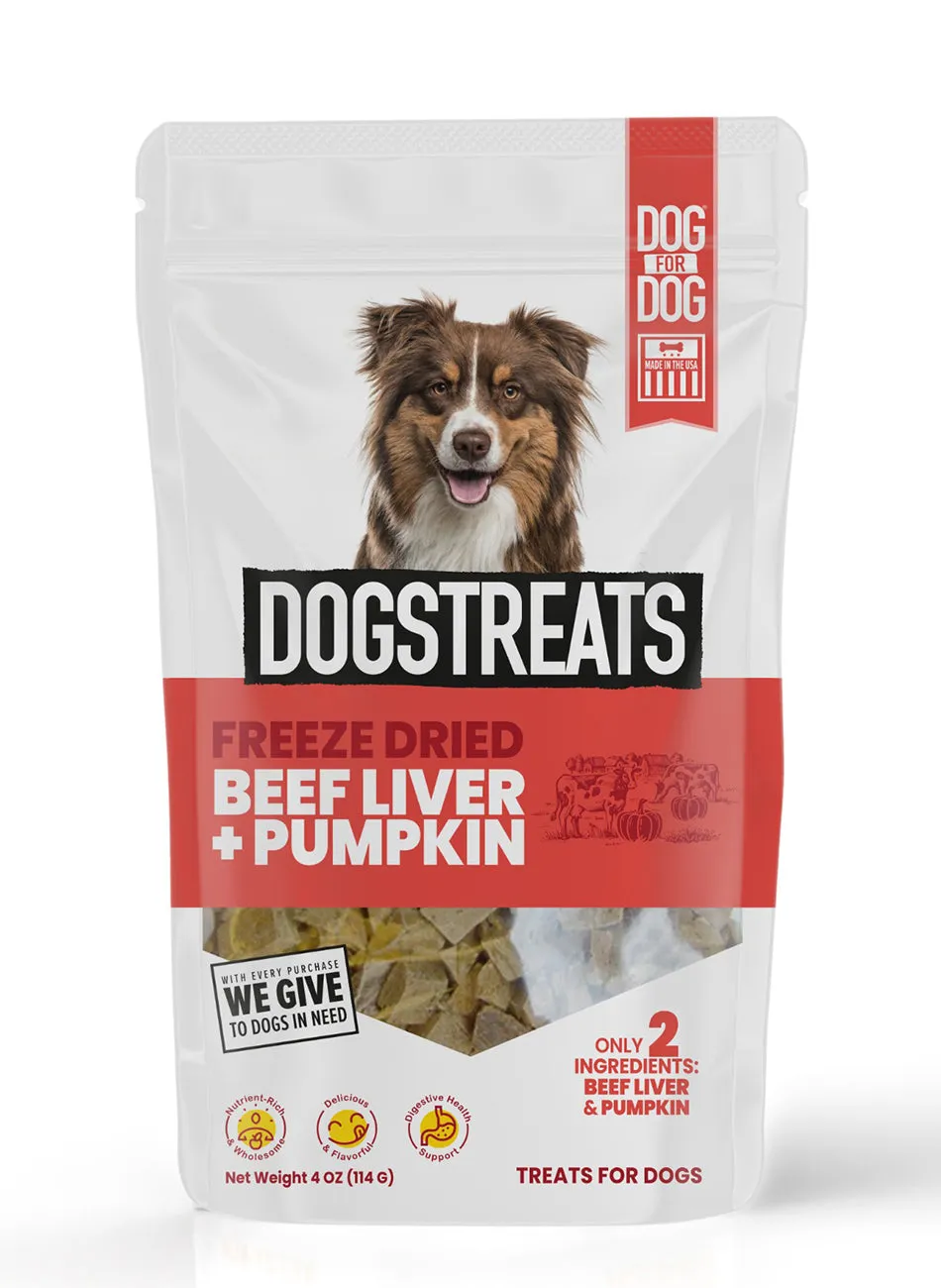 Beef Liver & Pumpkin Freeze Dried DogsTreats Bundle