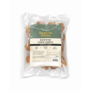 Bingham Farms Rawhide Chew Knots 20cm (10-Pack) 850g