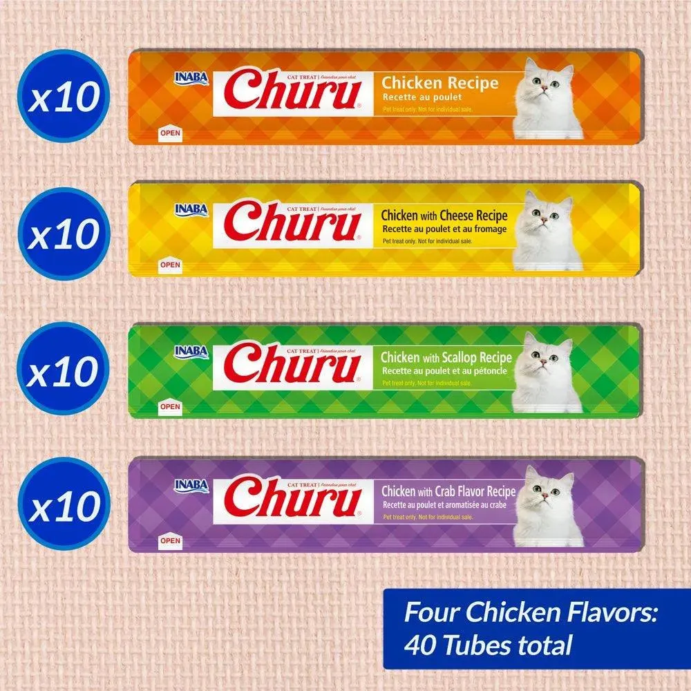 Churu Lickable Cat Treats Chicken 0.5 Oz 40 Tubes