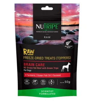 Nutripe Raw Freeze Dried Dog Treats & Toppers (Brain Care)