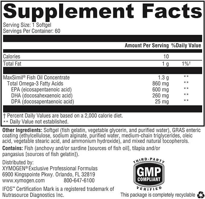 Omega MonoPure 1300EC- Fish Oil-60 count