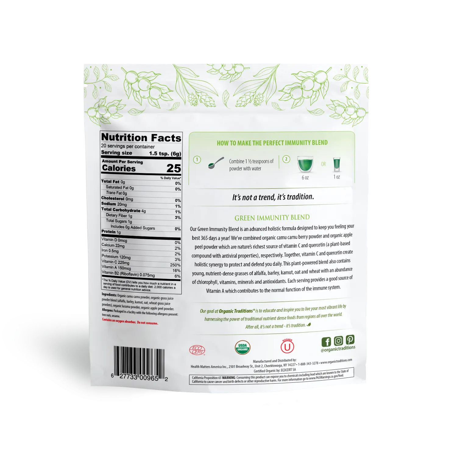 Organic Green Immunity Blend