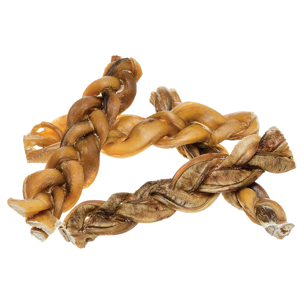 Redbarn Odor-Free Braided Bully Stick Dog Treat, 7in