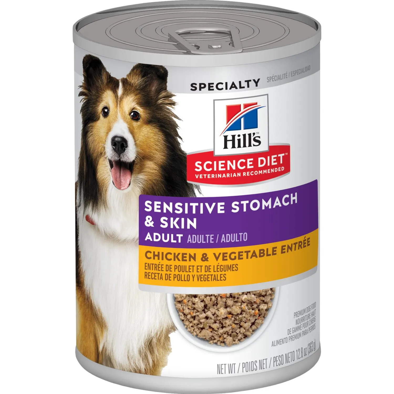 Science Diet Adult Sensitive Stomach & Skin Chicken & Vegetable Entrée Wet Dog Food