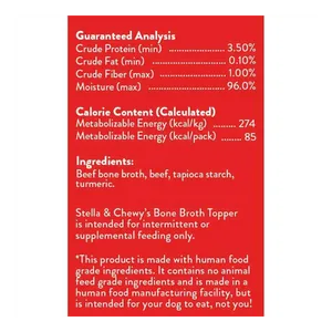 Stella & Chewy's Broth Topper Grass Fed Beef Dog Food Topper 11 oz.