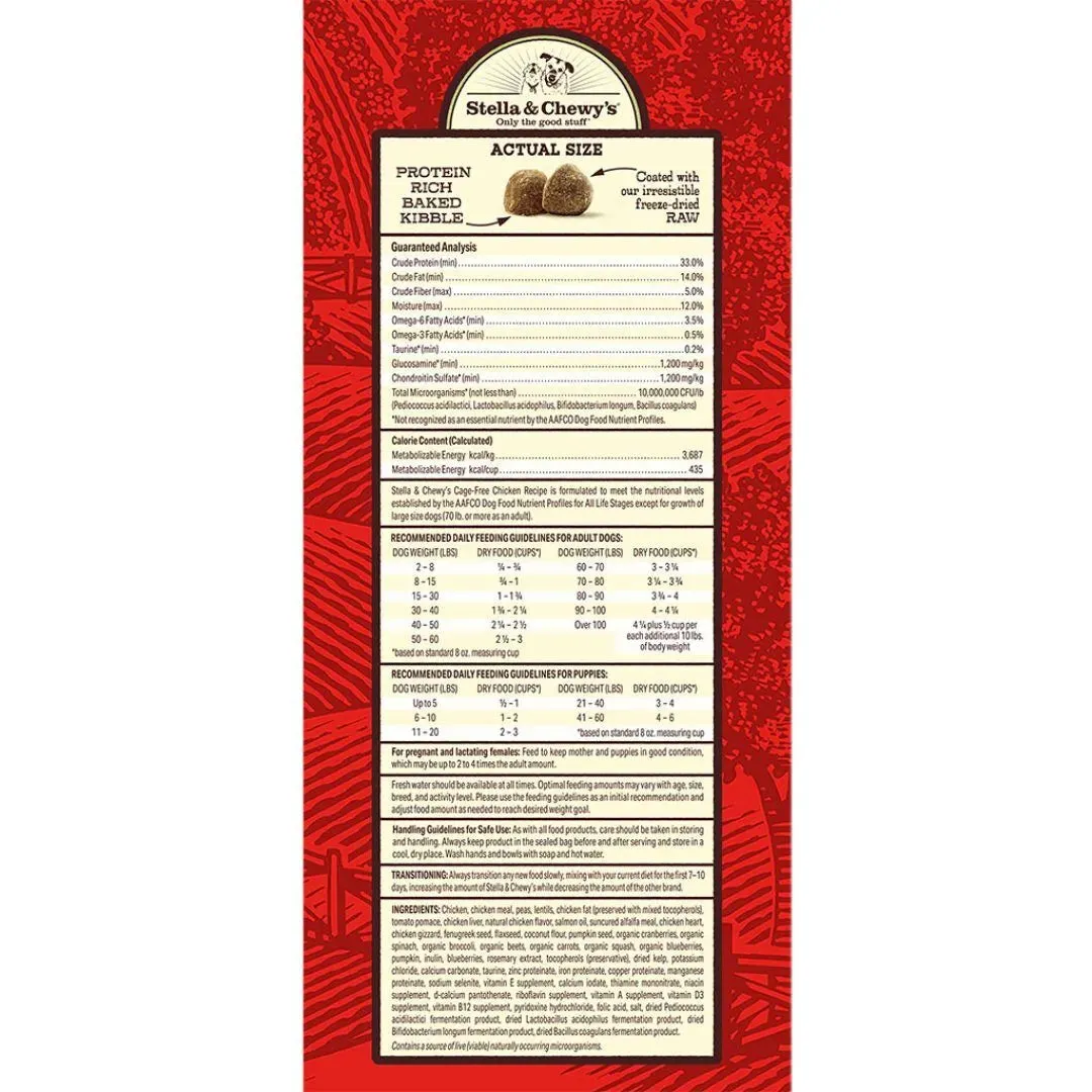 Stella & Chewy's Cage-Free Chicken Raw Coated Grain-Free Kibble Dry Dog Food