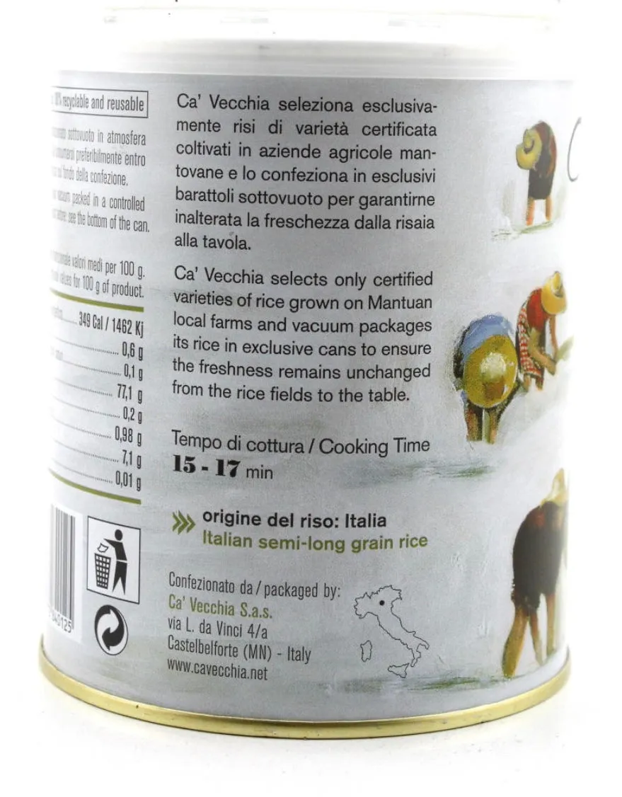 Vialone Nano Rice Risotto 500g Ca' Vecchia Premium Quality Rice (2-Can Pack